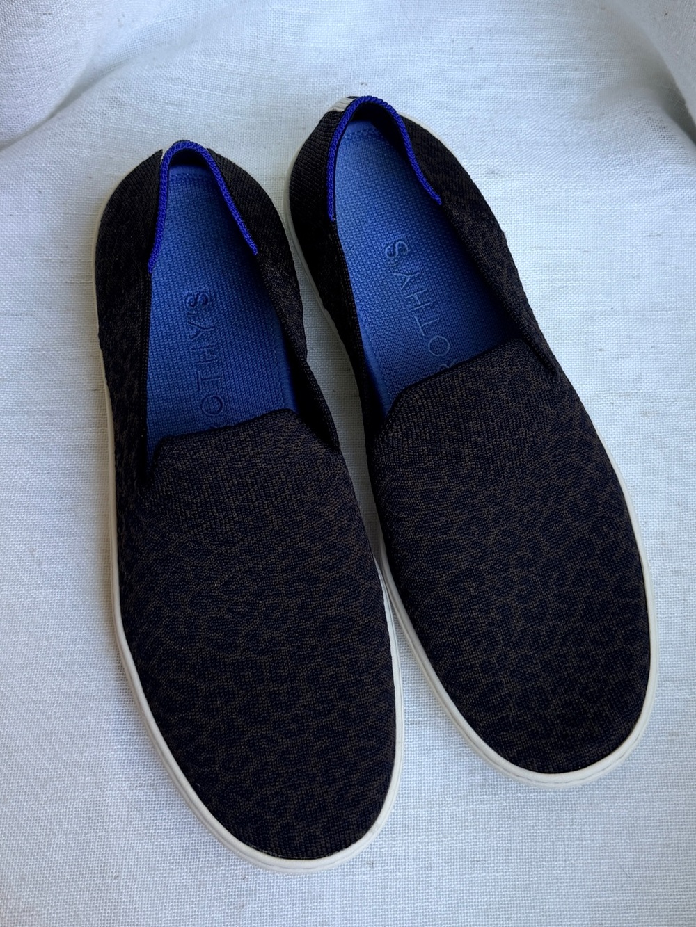 Rothy’s The Sneaker Camo Cat Leopard Slip On Shoes Size 7.5